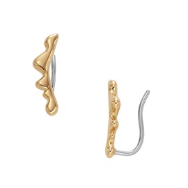 Skagen Women's Liquid Metal Gold-Tone Stainless Steel Crawler Earrings, SKJ1773710