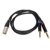 Dual 1/4 Inch to XLR Male Y Splitter Cable XLR