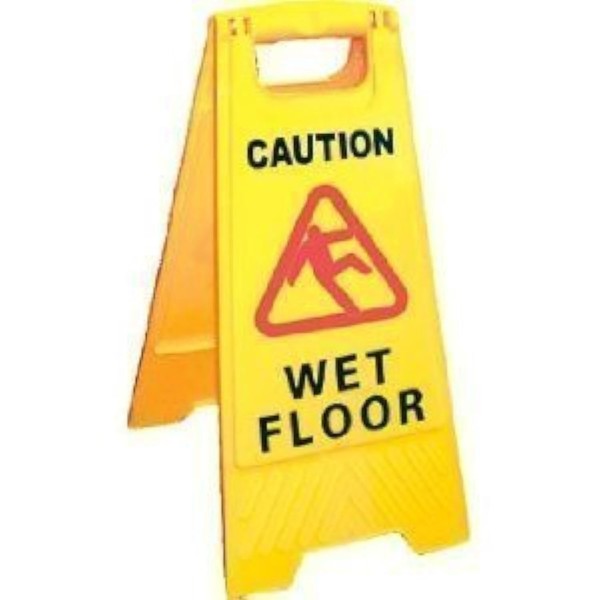 CAUTION WET FLOOR/CAUTION CLEANING IN PROGRESS SIGN 2 SIDED