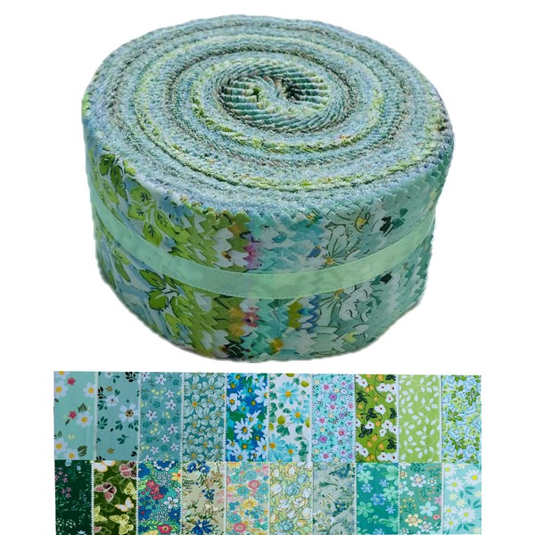 Jelly Roll Fabric 100% Cotton Quilting Fabric, 40 Pre-Cut Strips