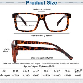 Gr8Sight 6 Pack Reading Glasses with Screwless Spring Hinge Metalless Oversized Readers For Men +2.50