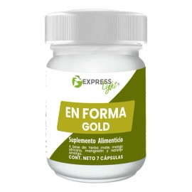 En Forma Gold Suplemento Para Bajar de Peso Termogenico Premium Sensación de Saciedas Quema Quemador de Grasa Aumenta Metabolismo Resultados Baja Peso Medida Express Light 7 Capsula Pastilla Sin Sabor