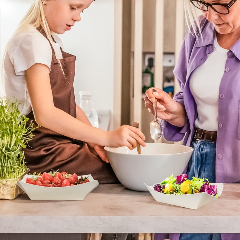 MotBach MotBach 100 Pack 2lb Kraft Paper Food Trays, Waterproof