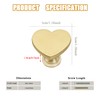 YYMSEN 6 Pcs Brass Heart-Shaped Gold Cabinet Knobs, Suitable for