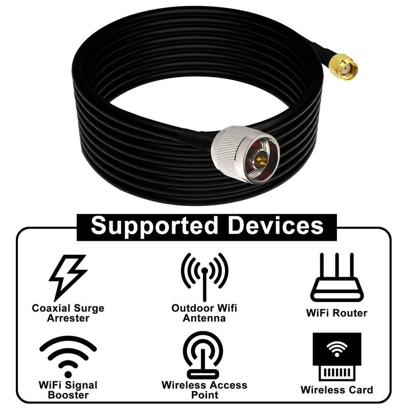 Cable de extensión de antena WiFi N macho a RP-SMA