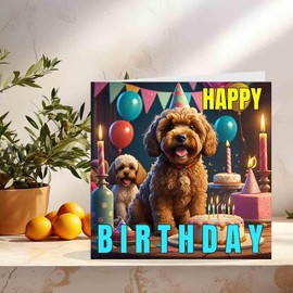 Cockapoo Birthday Card 145 x 145mm