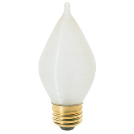 Satco S3413 120V Medium Base 25-Watt C15 Light Bulb, Satin Spun
