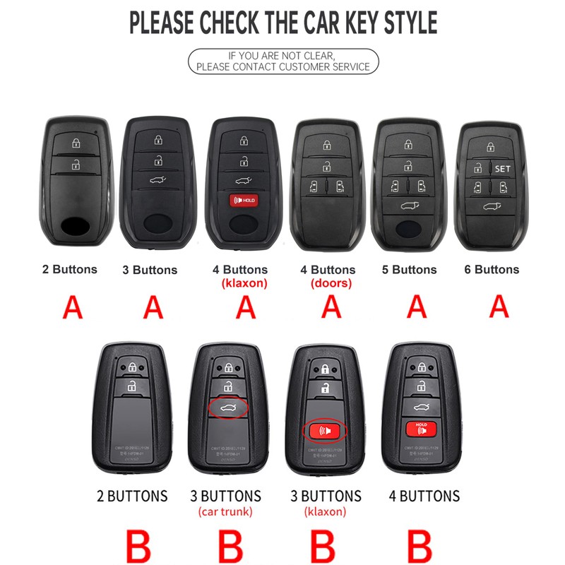 ontto TPU Car key fob cover Compatible with Toyota 2018-2024