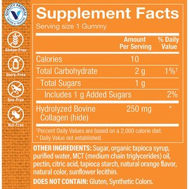 Collagen Gummies ? Supports Healthy Joints, Hair, Skin, & Nails - Orange (60 Gummies)