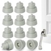 12-Pack Door Stopper Replacement Rubber Tips Heavy Duty Stop Holder