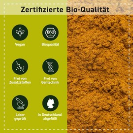 Biotiva Organic Rose Hip Powder, 250 g, EU Harvest, Freshly Ground from Whole Rose Hips in Germany, Bottled and Controlled in Germany (DE-ÖKO-005)