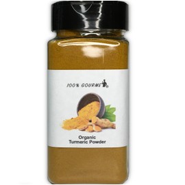 100% Gourmet Organic Turmeric Root Powder, Fresh Curcumin Ground Powder, Turmeric Superfood, Vegan, Gluten Free, Non GMO, No Additives, Turmeric for Healthy Recipes and Beverage, No Artificial Color and Flavor ,