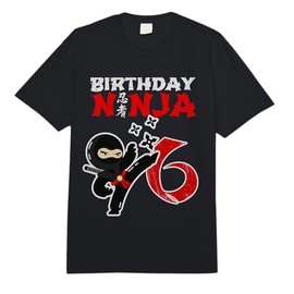 Ninja Party Favours Birthday Party - 6 Years Old Boy Ninja Comfort Colors Adult Heavyweight T-shirt