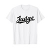 Retro Swoosh Job Title - Judge T-Shirt