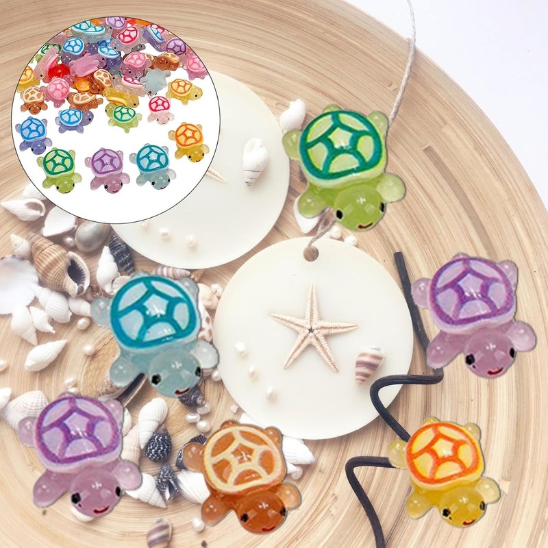 MaoNativey 30 PCS Glow in The Dark Mini Turtles -