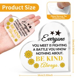 To My Daughter Gift from Mum Daughter Encouragement Gift Acrylic Heart-Shaped Keepsake Back to School Gift for Daughter Acrylic Heart Plaque Birthday Gift for Daughter Graduation Season Gift for Her