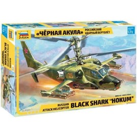 Zvezda 500787216 500787216-1:72 Russ. Attack Helicopter Hokum-Plastikbausatz-Modellbausatz-Zusammenbauen-Bausatz-für Einsteiger-detailliert, Olive