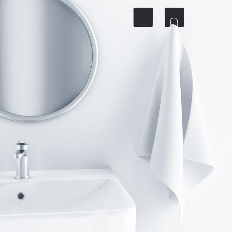 yueton 2PCS Towel Hook Coat Hook Bathrobe Hook Bathroom Wall