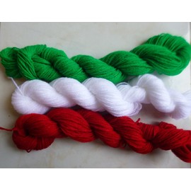 Christmas Holiday Red Green White Sport DK Weight Knitting Crochet Yarn