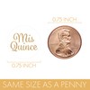 White and Gold Quinceañera Chocolate Kisses Party Favor Stickers, Mis