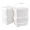 Yesdate 4 Pcs 3 Gallon Rectangle Food Grade Bucket Pail