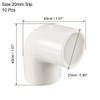 sourcing map 20mm Slip 90 Degree PVC Pipe Fitting Elbow