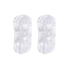 Rebower Inline Cord Switch AC 250V 2A 500W On/Off Rocker Control Switch, [for Lamp, Desk Lighting] - 2.5x1.1 Inch/Clear/2 Pcs