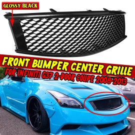 HHENGYISOUL For Infiniti G37 2-Door Coupe 2008-2013 Front Bumper Grille Grill Honeycomb Mesh