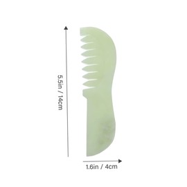 SAFIGLE 2Pcs Jade Scraping Combs for Scalp Massage Head Acupoint Massage Tool for Muscle Relief and Durable Jade Gua Comb for Relaxation and Daily Care