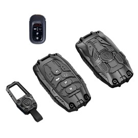 WKIOERAD Heavy Zinc Alloy Key fob Case Cover with Keychain Compatible with Honda Civic Accord HR-V Pilot CR-V 2022 2023 2024 2025 Key Shell Accessories (Model-B)