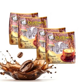 (4 Pack - Classic) Old Town White Coffee, 3 in 1 Classic White Instant Coffee (60 Sticks) Expired Date 01/25/2026