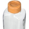 Pearl Metal HB-4855 Beverage Bottle, Wood Tone x Clear, Plastic