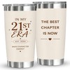 Dxqrswuo 21st Birthday Gift for Her, 21st Birthday Tumbler with