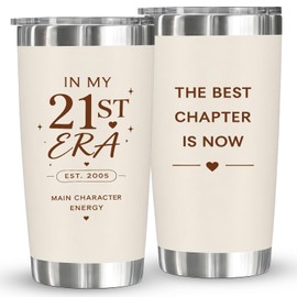 Dxqrswuo 21st Birthday Gift for Her, 21st Birthday Tumbler with Gift Box
