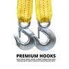 NEIKO 51005A Heavy-Duty Tow Strap with Hooks, 2 Inches by