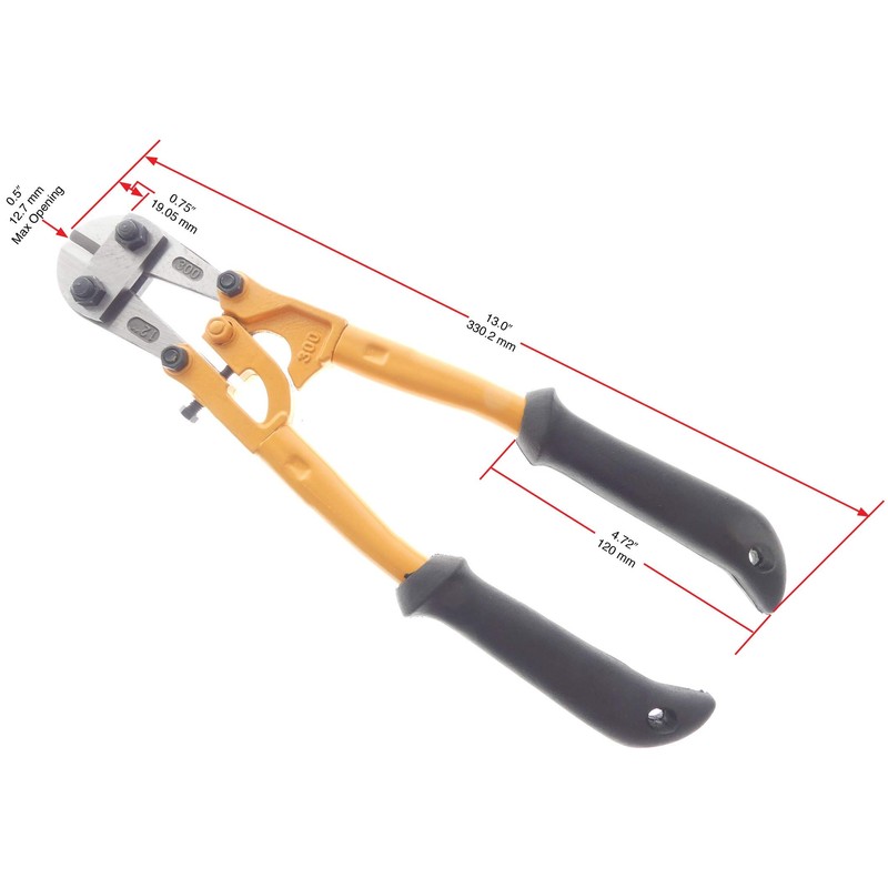 Tech Team #00714 12" Bolt Cutters, Alloy Steel