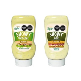 Zafran Salsa Showy Original 390gr y Salsa Showy Ajo 390gr (2 Pack) Showy Zafran Sauce, Showy Garlic Sauce, Colombian Showy Sauce, Showy Safran Sauce, Showy Garlic