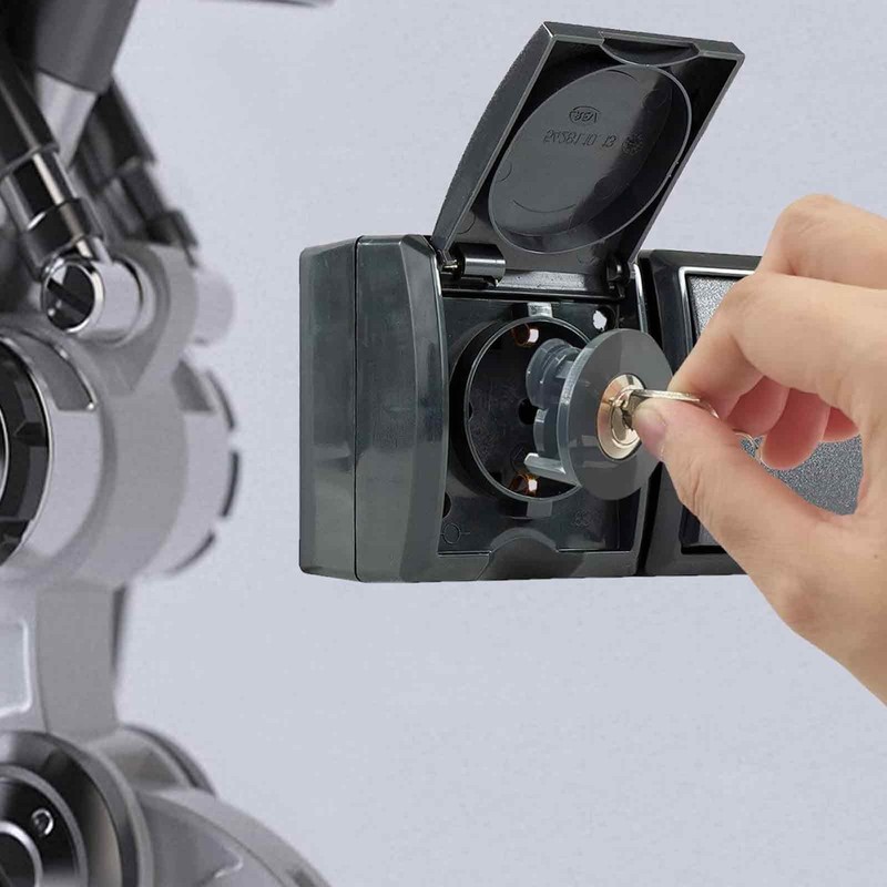 Pack of 2 Socket Locks, Socket Protection, Lockable Socket Protection,