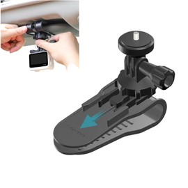 Car Sun Visor Mount for Cell Phone, 360°Rotation Phone Clamp Car Mount Holder Compatible with Insta360 Go3 X3 Action 3 Action 2 Gopro Pocket and FIMI Cameras