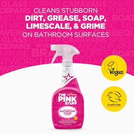 Stardrops Stardrops - The Pink Stuff - Miracle Bathroom Foam Cleaner 750ml - Baths, Tiles, Soap Scum, Limescale, Streak Free
