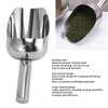 2pcs Stainless Steel Ice Scoop Professional Large Capacity Polished Semicircular