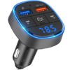 TOZATT FM Transmitter, QC3.0 Rapid Charging, Hands-Free Calling, Siri &