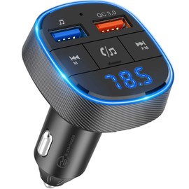 TOZATT FM Transmitter, QC3.0 Rapid Charging, Hands-Free Calling, Siri & Google Assistant Compatible, Car Charger, Compatible with 12 - 24 V Cars, Low Voltage, Customer Service in Japan