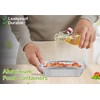 100pcs Rectangular Aluminium Foil Containers with Lid for Travel Safe