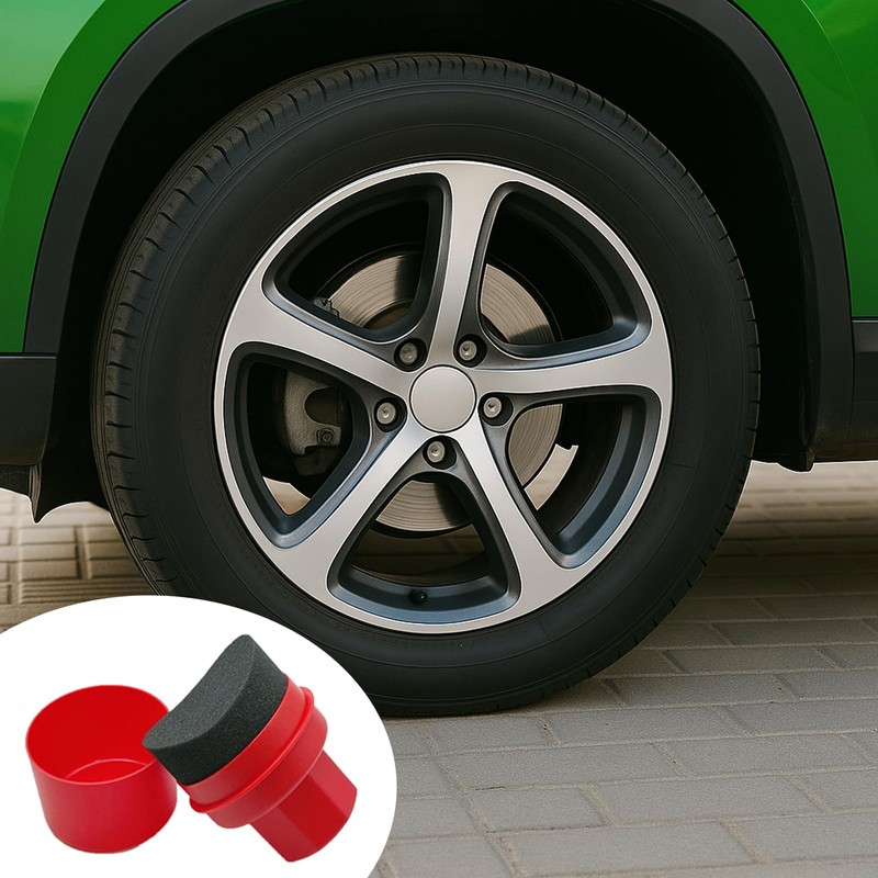 Tyre Dressing Applicator, Tyre Shine Applicator Tyre Cleaning Brush Curved