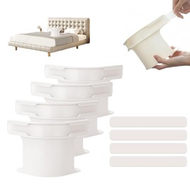 GUDSK Lock Sheet Holders 4-Piece Set Heavy Duty Non-Slip Bed Sheet Holder Sheet Holders for Corners Keep Sheets Firm & Tight Fits All Mattress Sizes (White/4pcs)