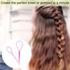 2pcs Ponytail Pull Through Hair Hoop Tool, Braiding Tool topsy