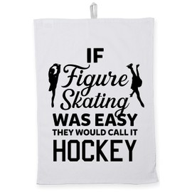Hippowarehouse If figure skating was easy they would call it hockey Tea Towel Eco Printed Dish Cloth Kitchen accessory 50cmx70cm 100% Cotton