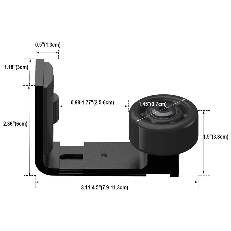 CCJH Sliding Barn Door Floor Guide Upgrade Adjustable Double Roller
