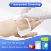 100 Count Transparent Film Dressing, Waterproof Bandages Post Surgical for